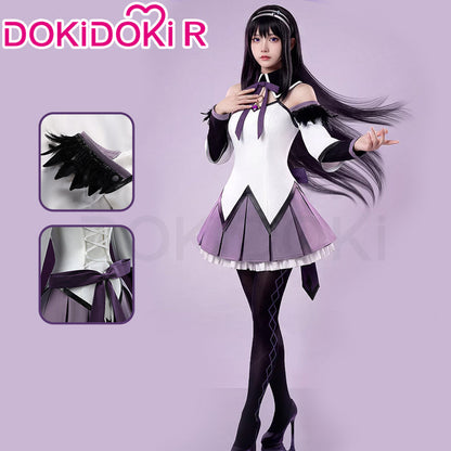 【Size XS-XL】DokiDoki-R Anime Cosplay White Purple Dress Costume