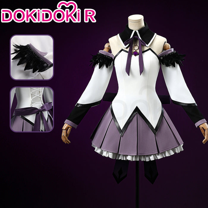 【Size XS-XL】DokiDoki-R Anime Cosplay White Purple Dress Costume