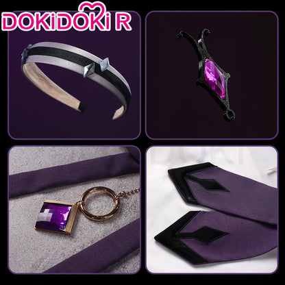 【Size XS-XL】DokiDoki-R Anime Cosplay White Purple Dress Costume