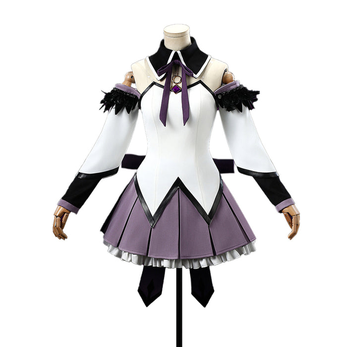 【Size XS-XL】DokiDoki-R Anime Cosplay White Purple Dress Costume