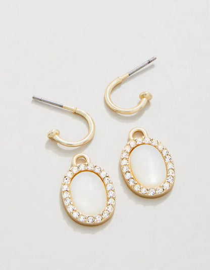 Spartina 449 Oval Halo Drop Hoop Earrings Spartina 449 Oval Halo Drop Hoop Earrings Earrings