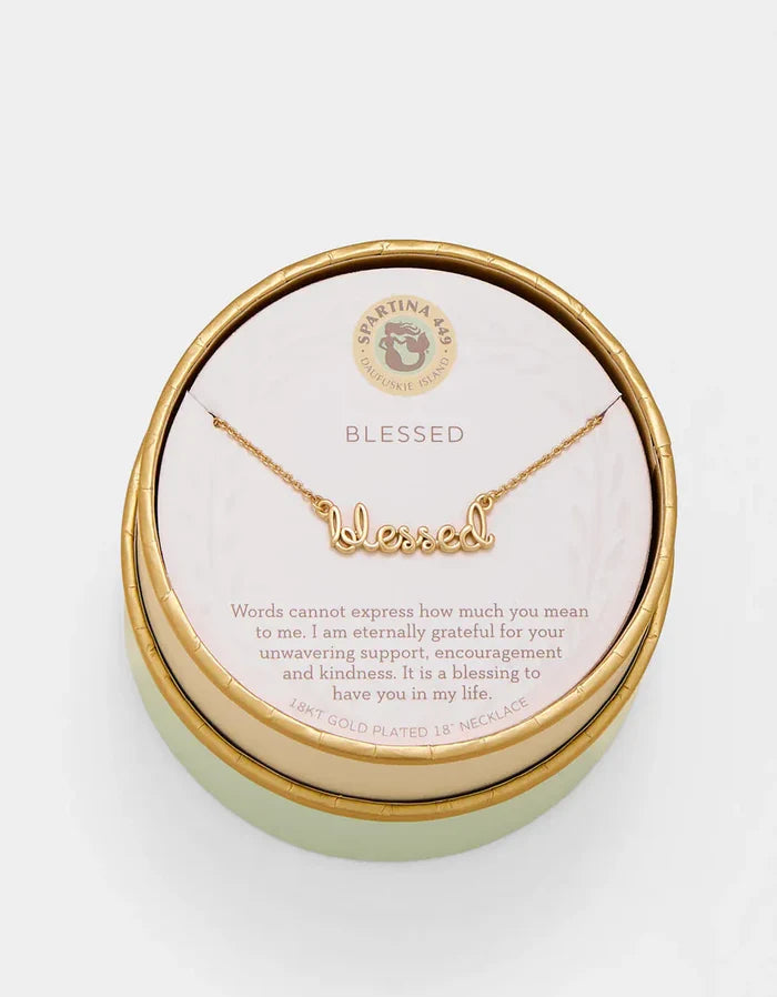 Spartina 449 Sea La Vie Blessed Script Necklace Spartina 449 Sea La Vie Blessed Script Necklace Necklaces
