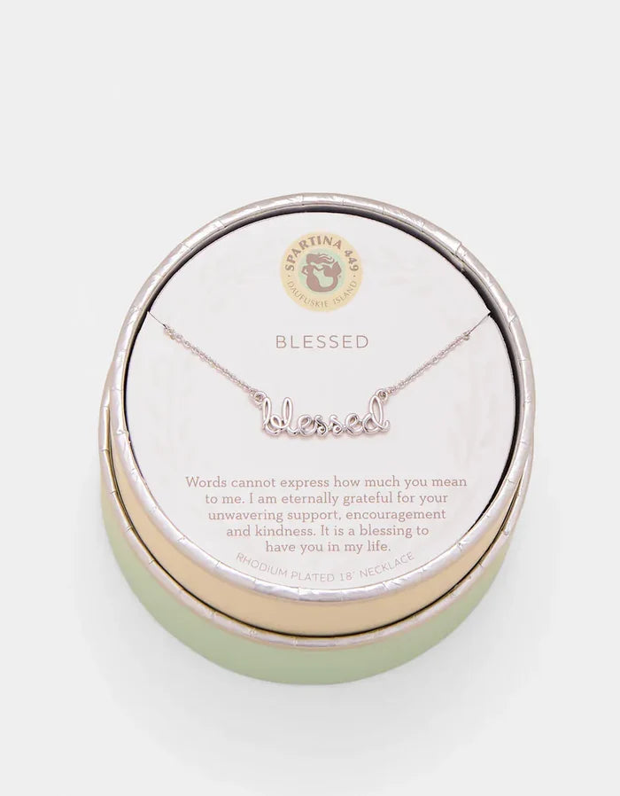 Spartina 449 Sea La Vie Blessed Script Necklace Spartina 449 Sea La Vie Blessed Script Necklace Necklaces