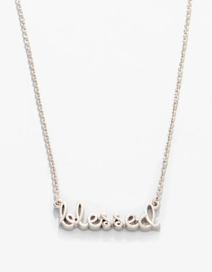 Spartina 449 Sea La Vie Blessed Script Necklace Spartina 449 Sea La Vie Blessed Script Necklace Necklaces