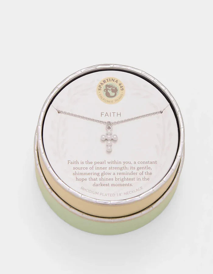 Spartina 449 Sea La Vie Faith/Pearl Cross Necklace Spartina 449 Sea La Vie Faith/Pearl Cross Necklace Necklaces