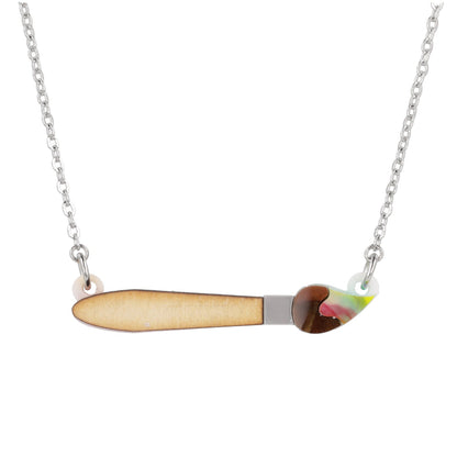 This Is An Art Paint Brush Necklace