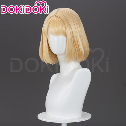 【US LOCAL SHIPPING 】DokiDoki Anime Cosplay Wig Short Straight Yellow Hair