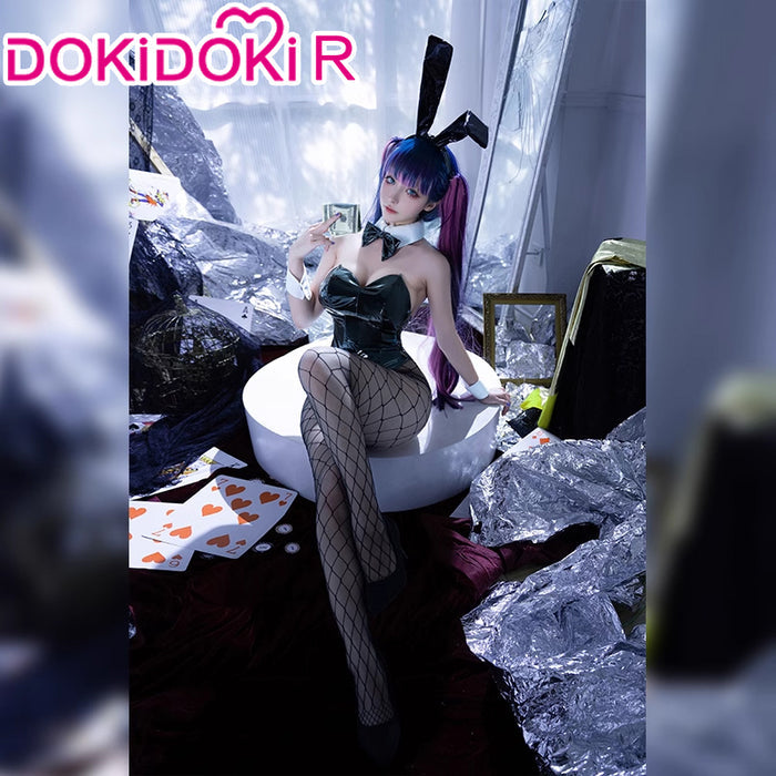 【US LOCAL SHIPPING 】DokiDoki-R Anime Cosplay Red Costume Sexy Bunny Girl