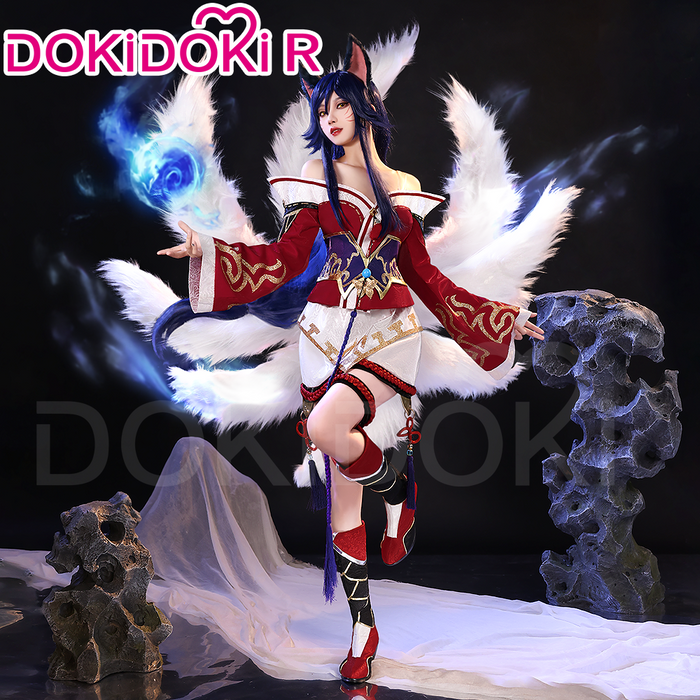 【US LOCAL SHIPPING 】【Size XS-2XL】DokiDoki-R Game Cosplay Costume Red Dress Fox