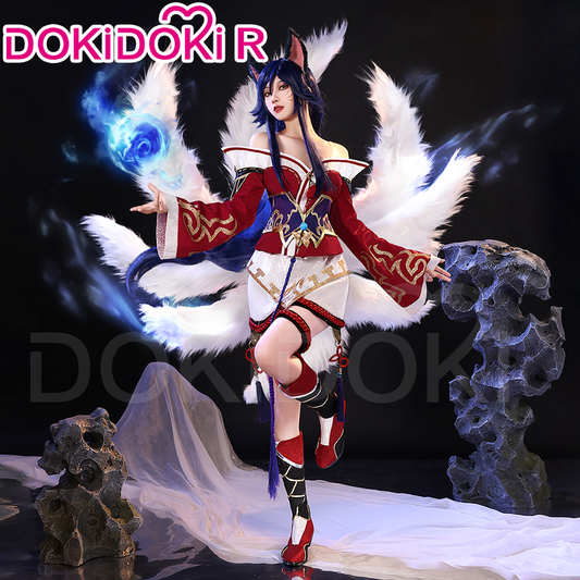 【US LOCAL SHIPPING 】【Size XS-2XL】DokiDoki-R Game Cosplay Costume Red Dress Fox