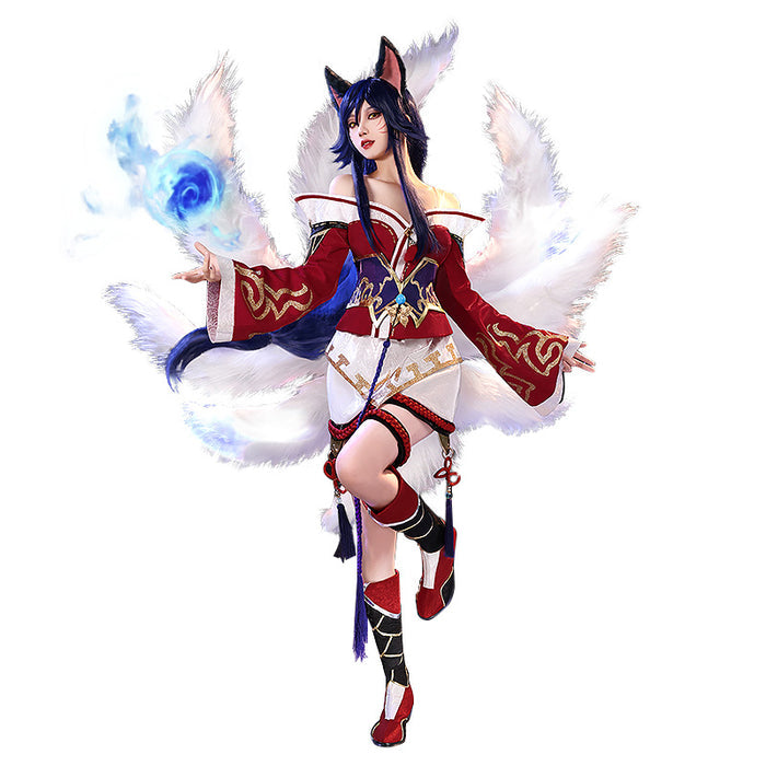 【US LOCAL SHIPPING 】【Size XS-2XL】DokiDoki-R Game Cosplay Costume Red Dress Fox