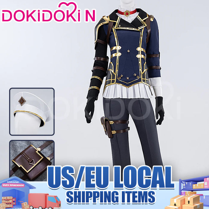 【US LOCAL SHIPPING 】【Size XS-3XL】DokiDoki-N Game Cosplay Cosplay Costume Bule White