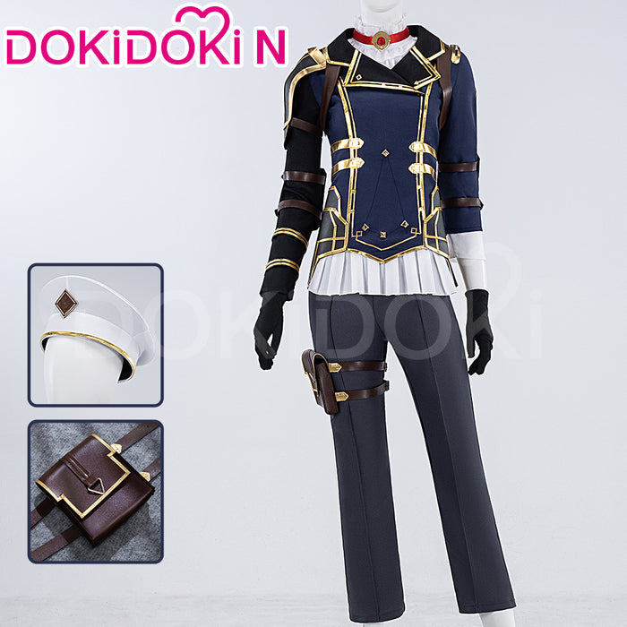 【US LOCAL SHIPPING 】【Size XS-3XL】DokiDoki-N Game Cosplay Cosplay Costume Bule White
