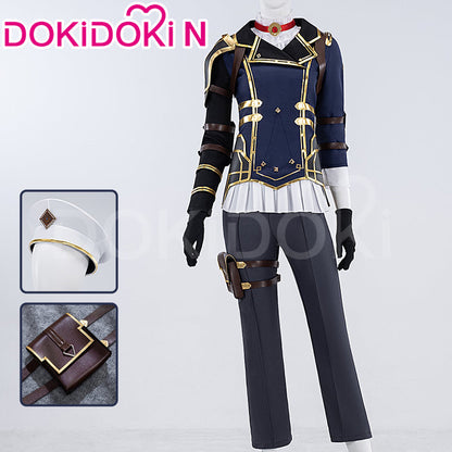 【US LOCAL SHIPPING 】【Size XS-3XL】DokiDoki-N Game Cosplay Cosplay Costume Bule White