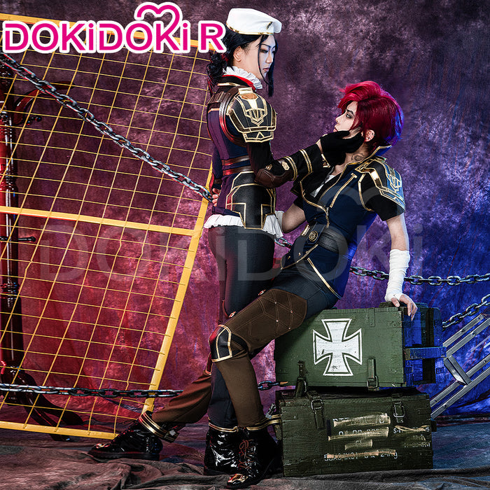 【US LOCAL SHIPPING 】【Size XS-3XL】DokiDoki-R Anime Game Cosplay Cosplay Costume Female Uniform