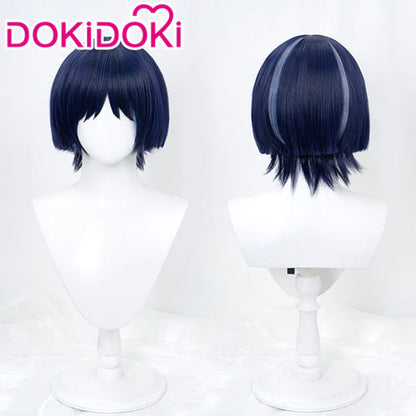 【US LOCAL SHIPPING】DokiDoki Game Genshin Impact Cosplay Scaramouche Wig Wanderer Short Dark Blue