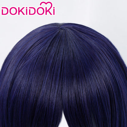 【US LOCAL SHIPPING】DokiDoki Game Genshin Impact Cosplay Scaramouche Wig Wanderer Short Dark Blue