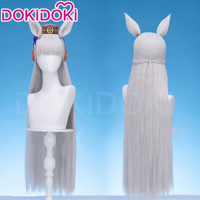 【US/EU LOCAL SHIPPING 】 DokiDoki Game Cosplay Wig Long Straight Silver Hair