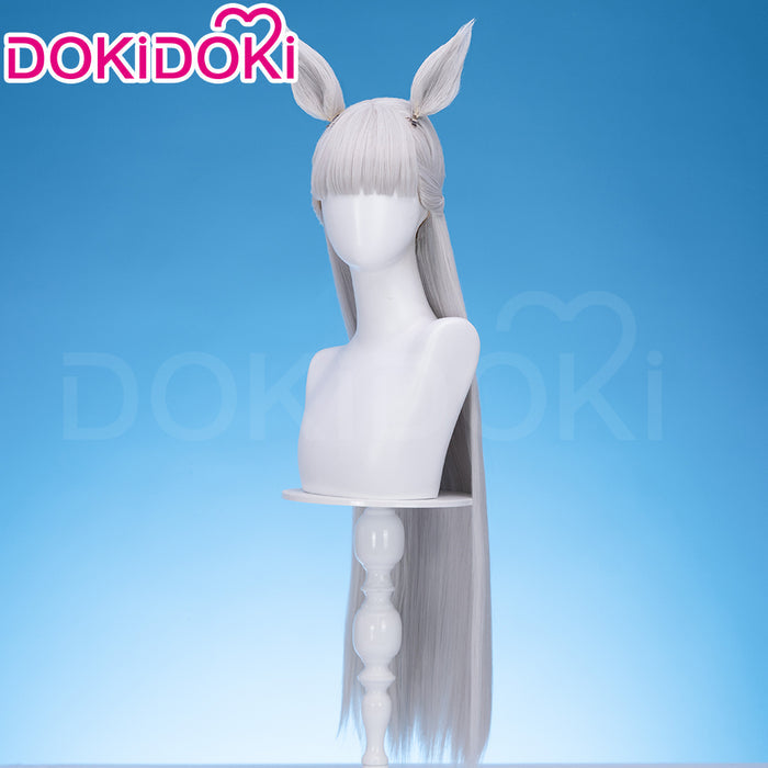 【US/EU LOCAL SHIPPING 】 DokiDoki Game Cosplay Wig Long Straight Silver Hair