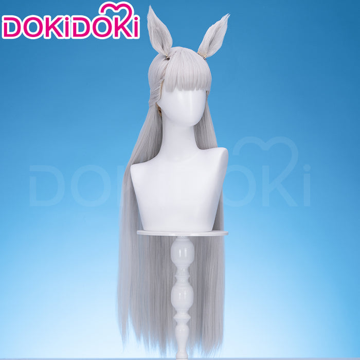 【US/EU LOCAL SHIPPING 】 DokiDoki Game Cosplay Wig Long Straight Silver Hair