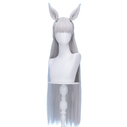 【US/EU LOCAL SHIPPING 】 DokiDoki Game Cosplay Wig Long Straight Silver Hair