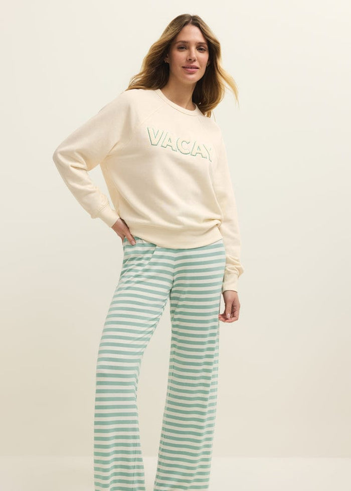 Z Supply Vacay Sweatshirt in Vanilla Ice Z Supply Vacay Sweatshirt in Vanilla Ice Tops
