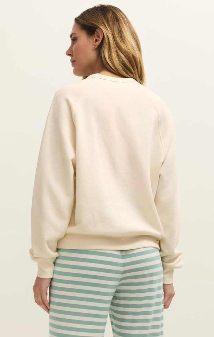 Z Supply Vacay Sweatshirt in Vanilla Ice Z Supply Vacay Sweatshirt in Vanilla Ice Tops