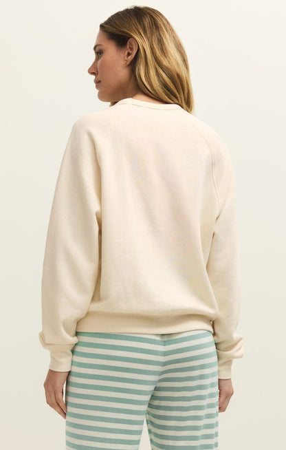 Z Supply Vacay Sweatshirt in Vanilla Ice Z Supply Vacay Sweatshirt in Vanilla Ice Tops