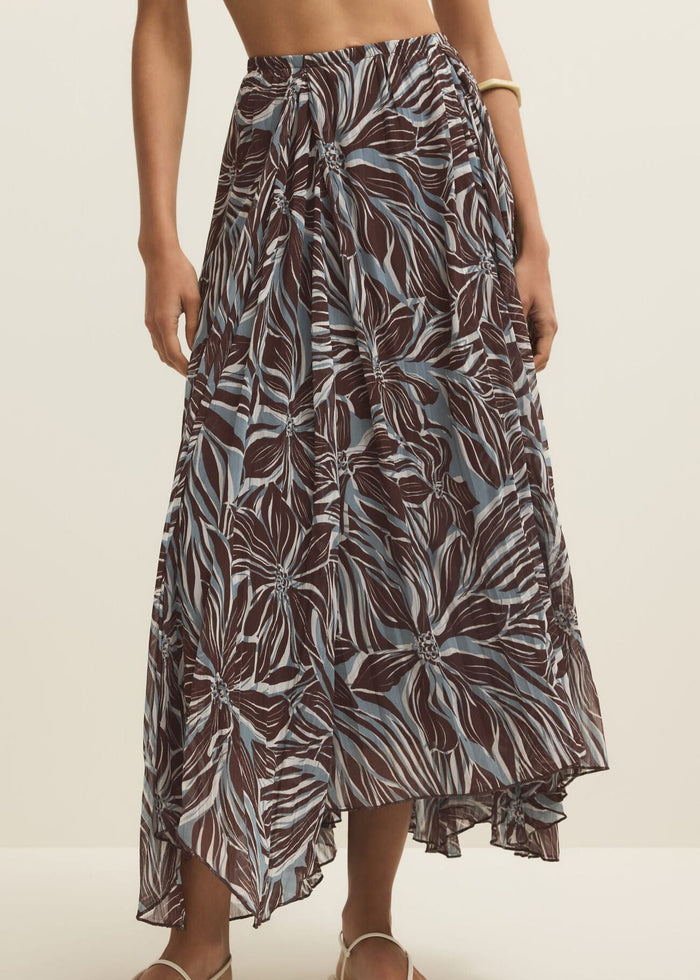 Z Supply Vitoria Zinn Floral Maxi Skirt in Chocolate Cherry Z Supply Vitoria Zinn Floral Maxi Skirt in Chocolate Cherry Bottoms