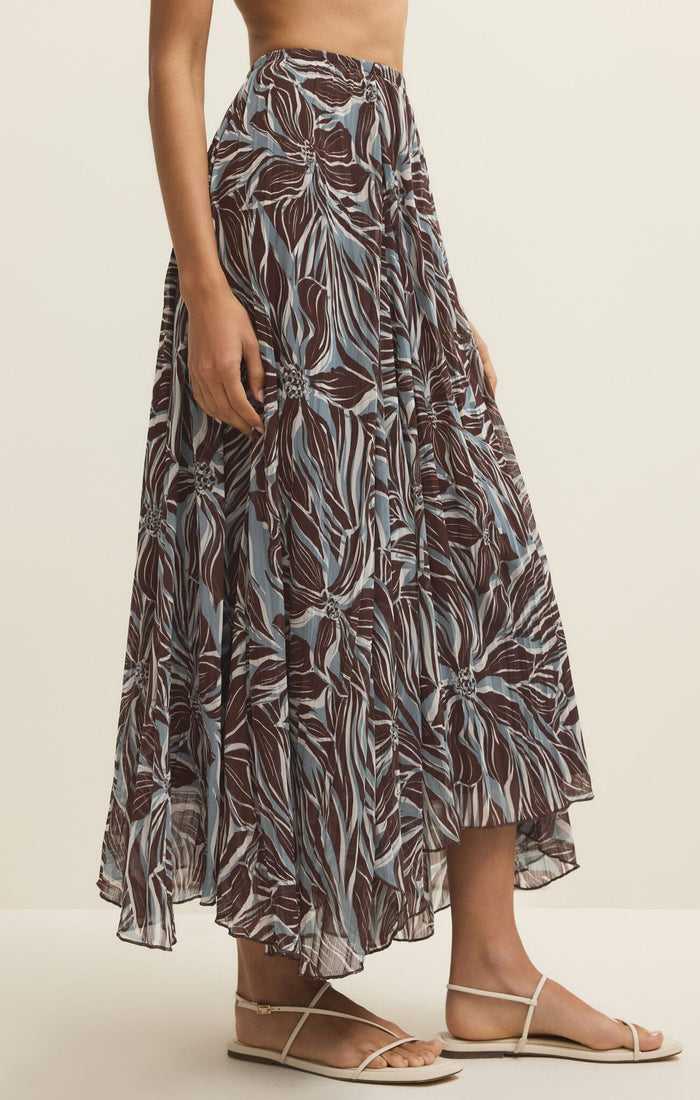Z Supply Vitoria Zinn Floral Maxi Skirt in Chocolate Cherry Z Supply Vitoria Zinn Floral Maxi Skirt in Chocolate Cherry Bottoms