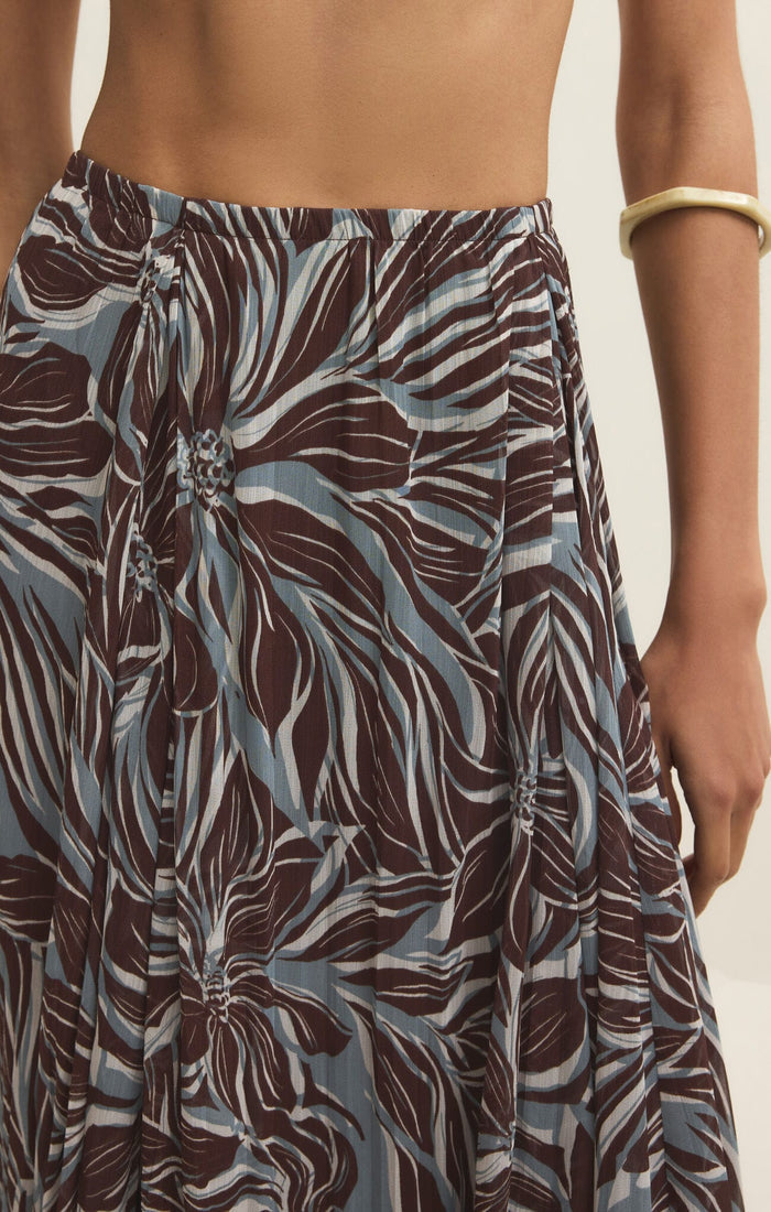 Z Supply Vitoria Zinn Floral Maxi Skirt in Chocolate Cherry Z Supply Vitoria Zinn Floral Maxi Skirt in Chocolate Cherry Bottoms