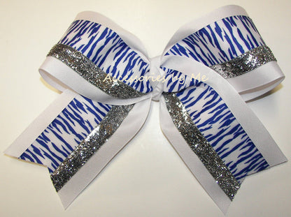 Royal Blue Tigers Big Cheer Bow